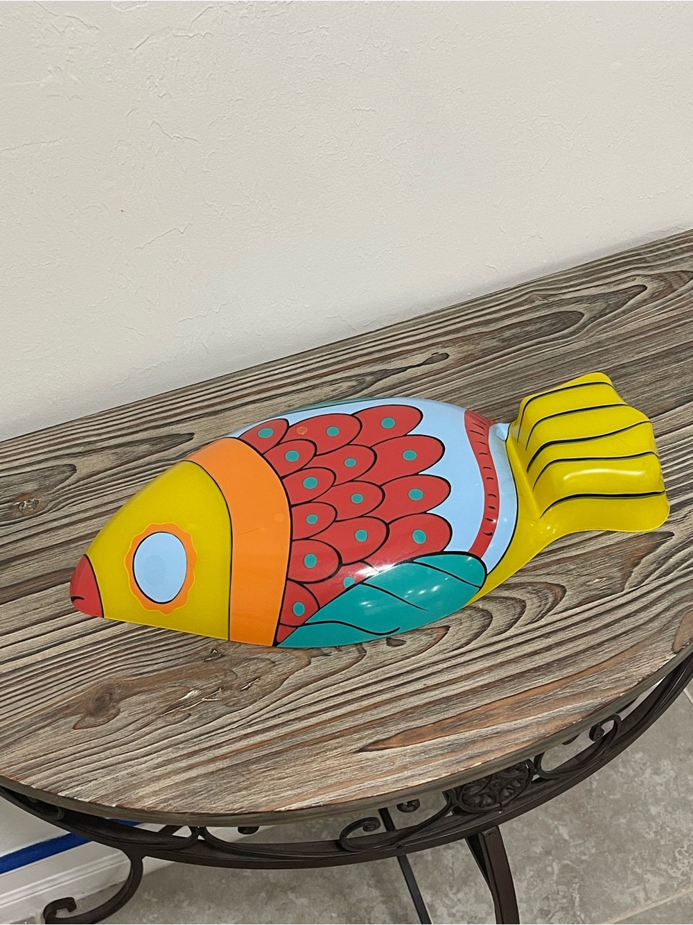 Colorful Fish Shaped Chip0 & Dip Bowl Servewear Party Coastal Fun Lightweight - Picture 7 of 11
